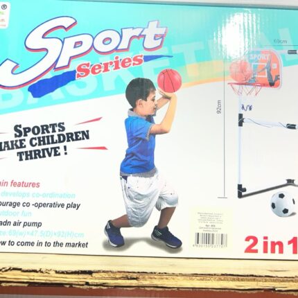 Jouets Sport Series 2 en 1 pour enfants combine un but de football et un panier de basket-ball en une seule structure